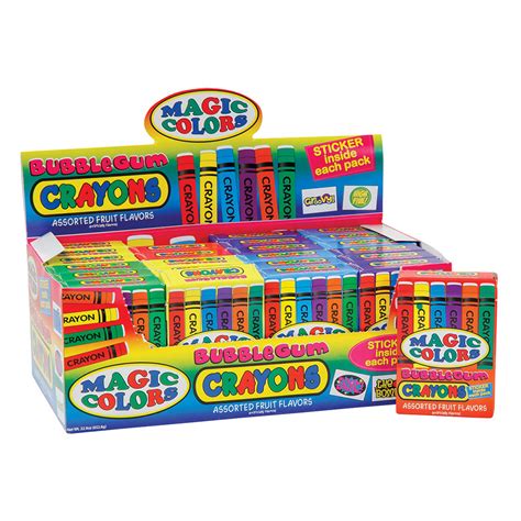 Magic colors bubble gum crayons